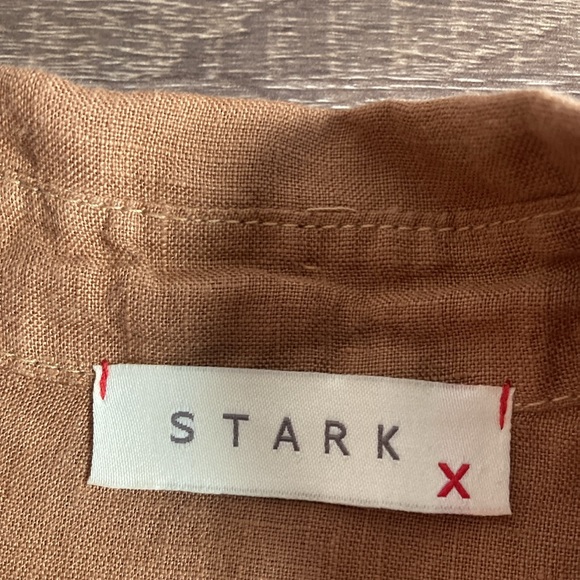 EUC STARK X Women's Shirt Dress Cover-Up Dark Tan Medium - Picture 5 of 11